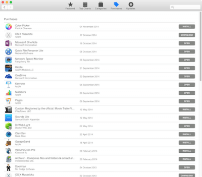Apps, die aus dem App Store auf den Mac geladen wurden