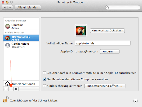 Wie Man Einen Benutzer Account Unter Mac Os X Loschen Kann