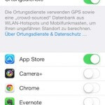 Ortungsdienste unter iOS 7 abschalten