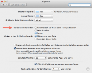 Scrollen am Mac