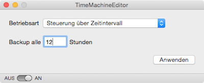 Zeitintervall für Time Machine Backup am Mac einstellen