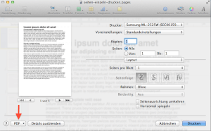 Wie man in Pages einzelne Seiten längerer Textdokumente druckt