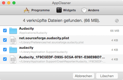 App Cleaner findet Datenreste und löscht Software restlos vom Mac