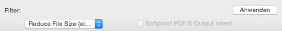 Eigenern Filter für kleineres PDF anwenden