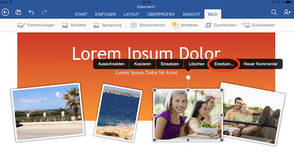Bilder Einfugen Bearbeiten In Office 365 Furs Ipad Iphone