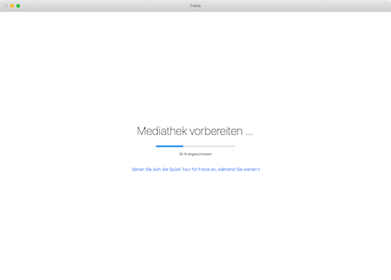 Mediathek für Fotos für Mac OS X vorbereiten und importieren