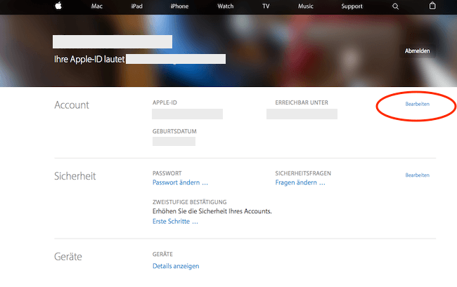 Wie man seine Apple ID ändern kann