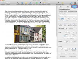 Wie man BIlder im neuen Pages 2013 einfügt