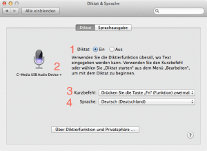 Die Diktierfunktion am Mac aktivieren