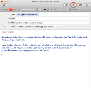 E-Mails am Mac formatieren
