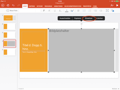 Diagramm aus Zwischenablage in Power Point einfügen