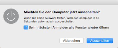 Fenster beim Neustart am Mac wieder öffnen?