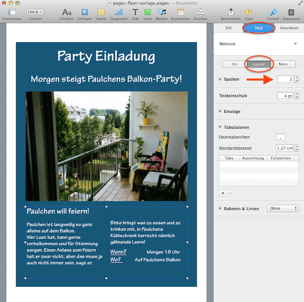 Pages Von Iwork Wie Man Einen Eigenen Flyer Erstellt