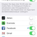 Hintergrund-Aktualisierung am iPhone oder iPad ausschalten