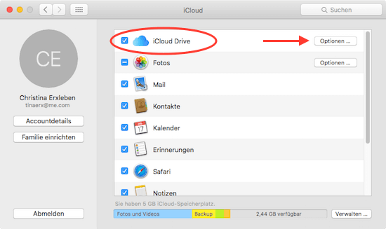iCloud Drive unter Mac OS X auf Mac oder Macbook konfigurieren
