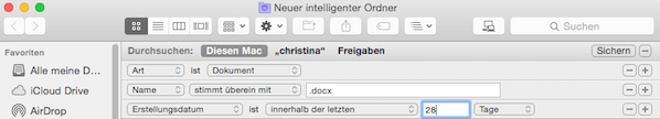 So erstellt man intelligente Ordner im Finder