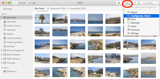 Ein intelligentes Album in Fotos App für Mac anlegen