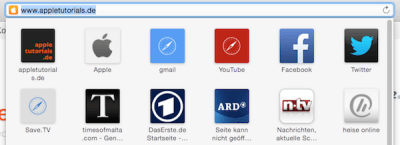 Intelligentes Suchfeld im Safari Browser 8.0 von Apple