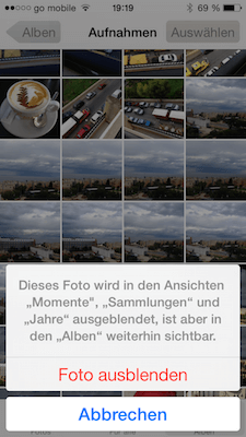 Fotos verbergen auf dem iPhone oder iPad