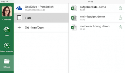 Word, Excel oder Power Point Datei auf iPad öffnen