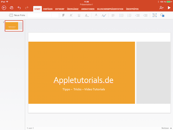 Power Point Prasentation Auf Ipad Erstellen