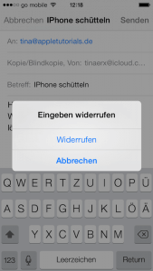 So kann man am iPhone Eingaben widerrufen