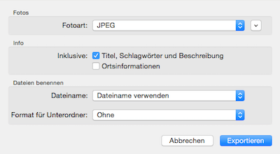 Bilder aus Foto Appoder iPhoto exportieren und dann brennen