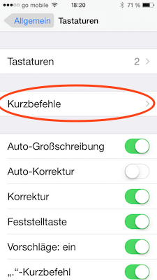 Kurzbefehle für iPhone und iPad