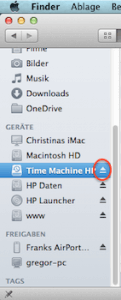 Externe Geräte vom Mac abstecken