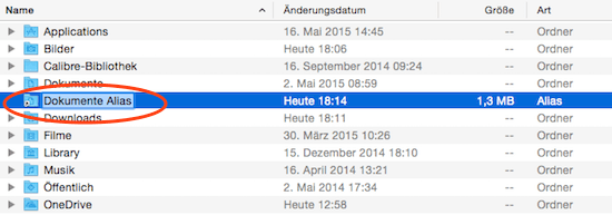 Alias / Verknüpfung unter Mac OS X umbennen