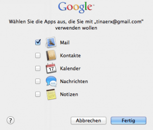 Apple Mail Konto mit Apps verbinden