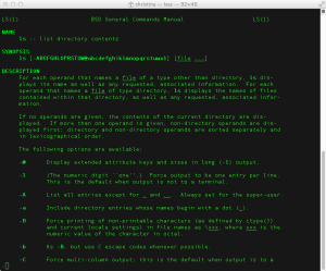 Man Page für Terminal