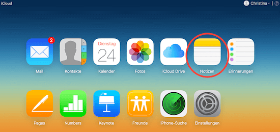 Notizen App Synchronisation iOS und Mac OS X