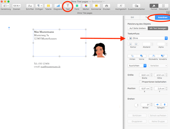 Ein Logo für Pages am Mac für Briefkopf basteln