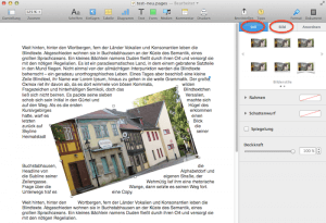 Bildbearbeitung im neuen Pages 09