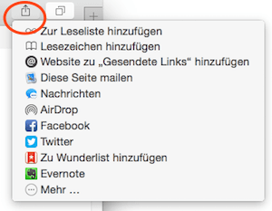 Freigaben mit Safari unter Mac OS X