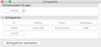 Schlagwörter statt Bewertungen in Fotos App für Mac OS X