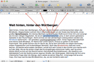 Texte bearbeiten in Pages von iWork