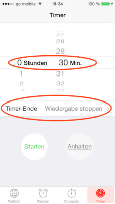 Schlummer-Funktion unter iOS einstellen