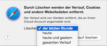 Verlauf in Safari entfernen